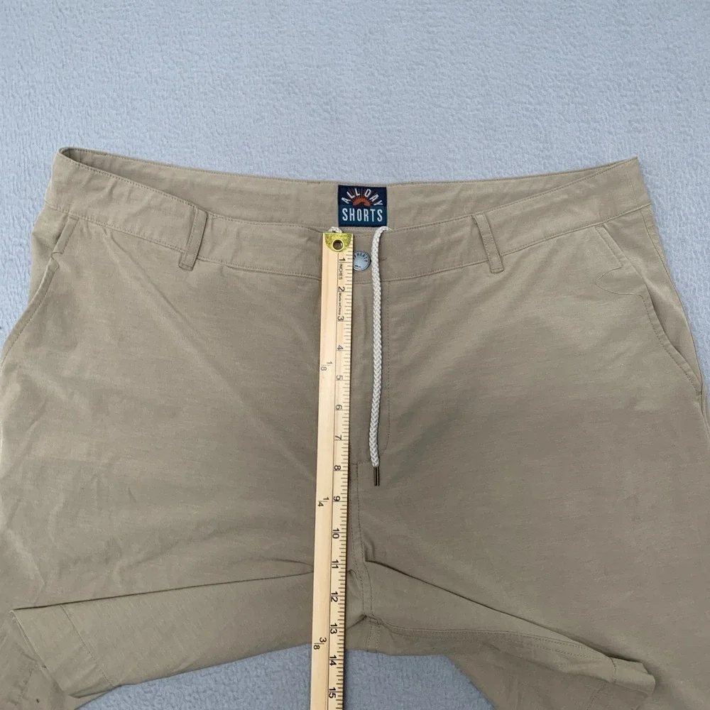 Faherty All Day Shorts Mens 40 Khaki Beige Hybrid Drawstring Chino 9